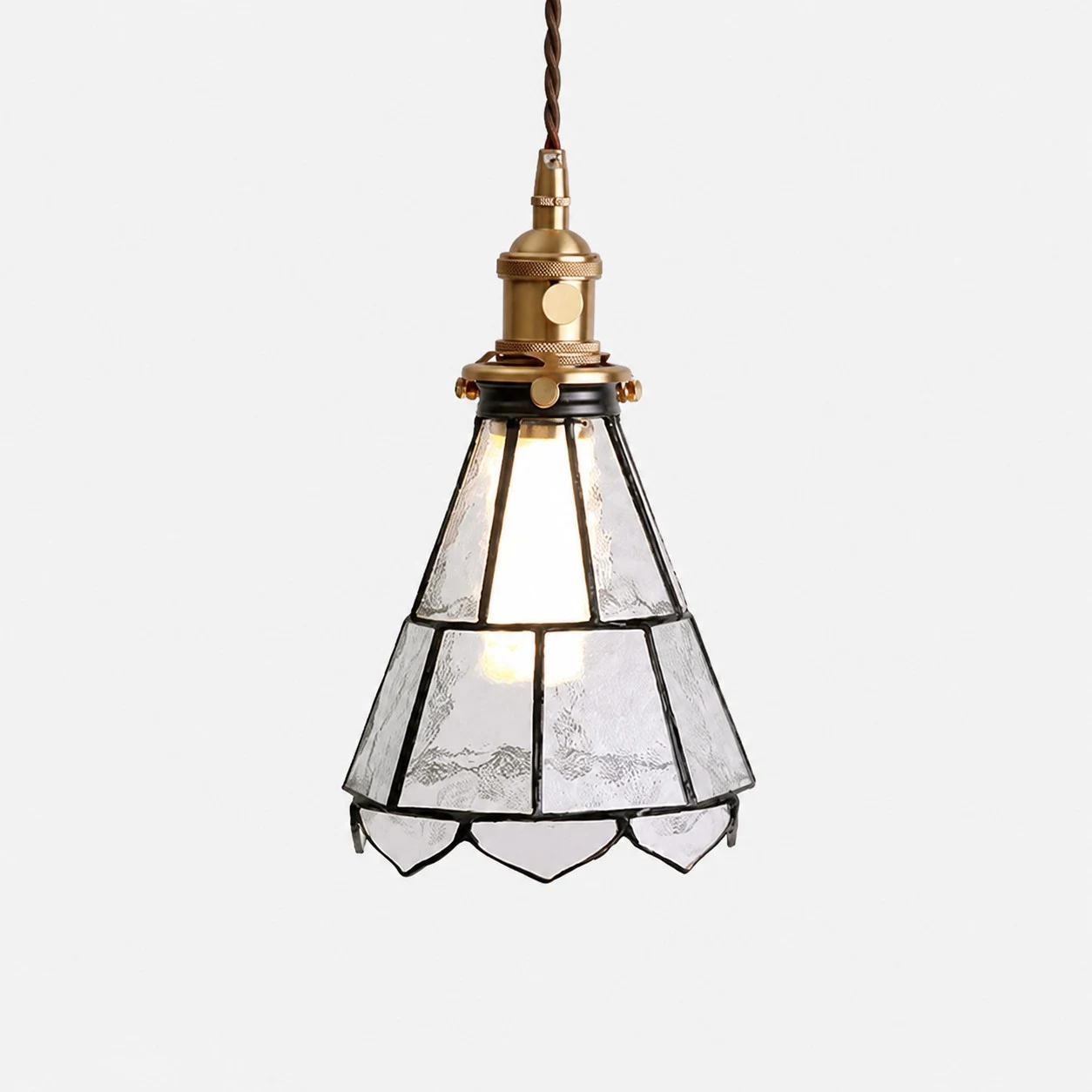 French country ripple glass light fixture
