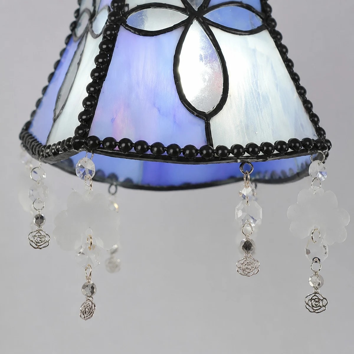 Front close-up of the shell butterfly pendant shade