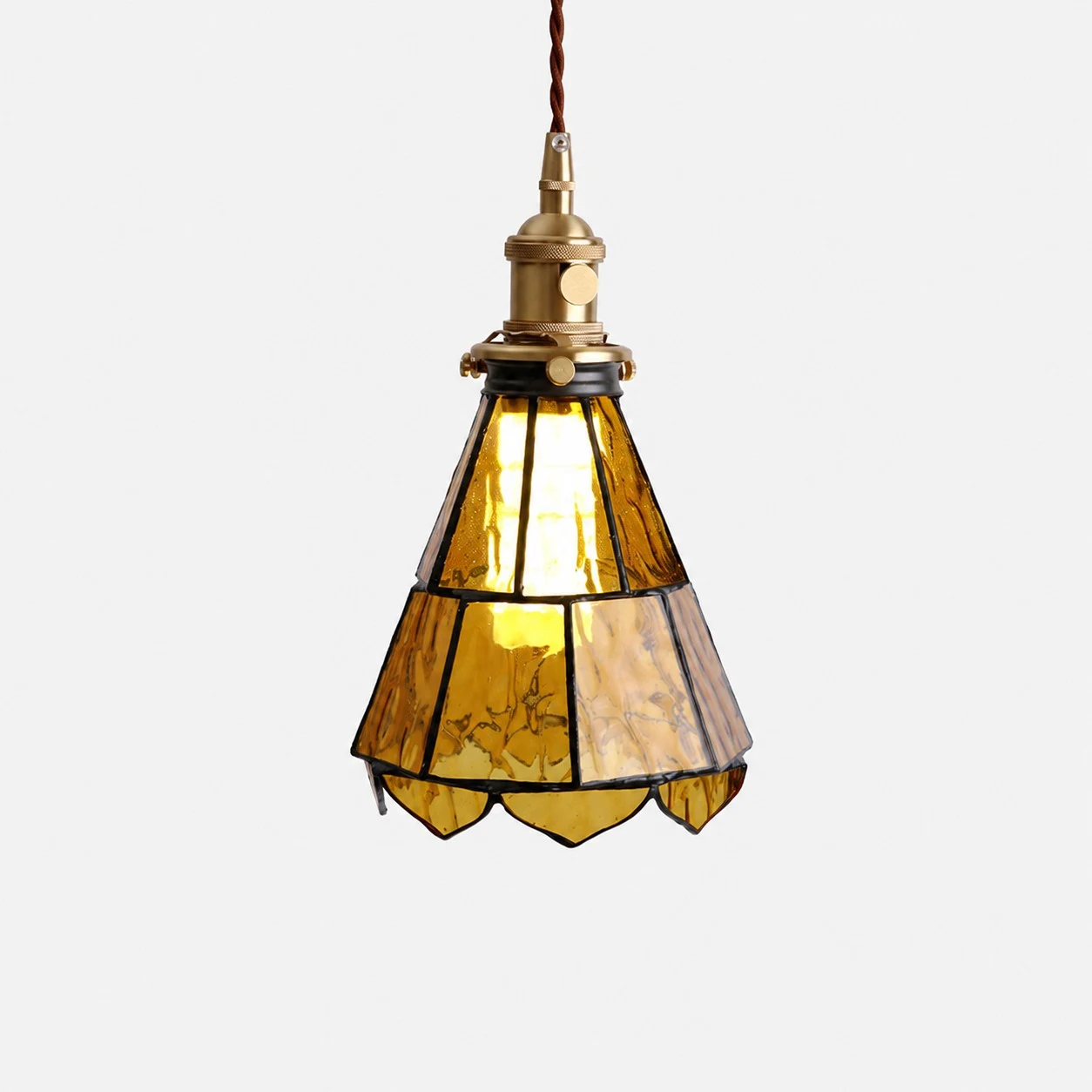 French country ripple glass light fixture