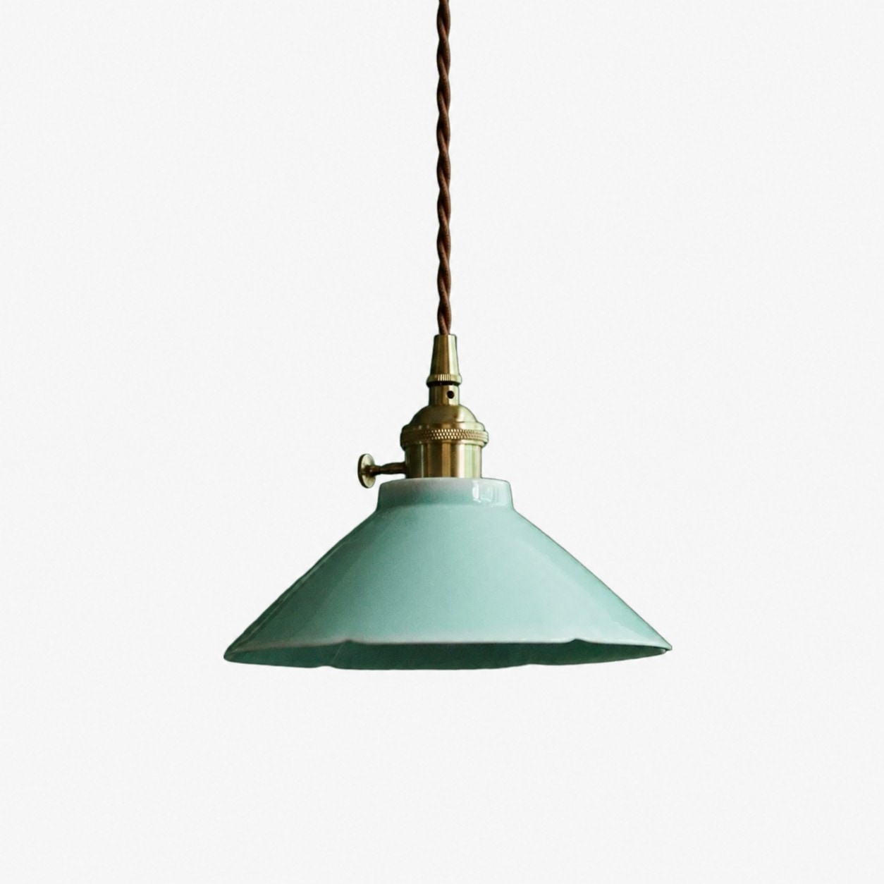 Rosa Celadon keramik pendellampa