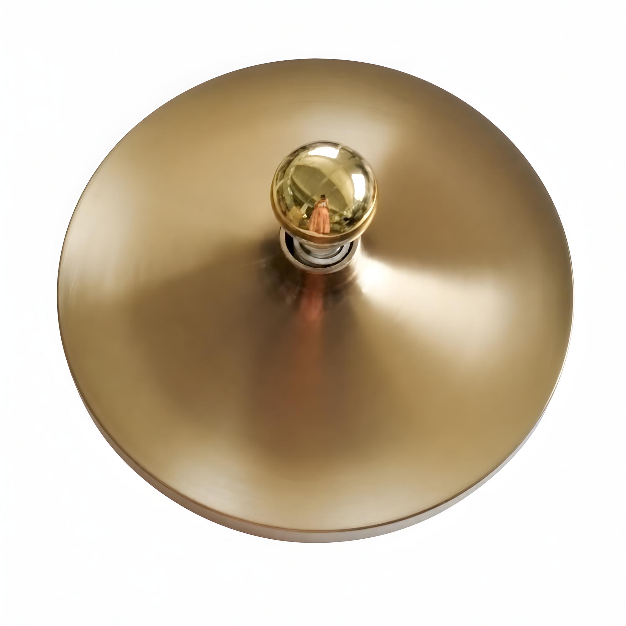 Flat Type / Gold Space Age Disc Ceiling Lamp