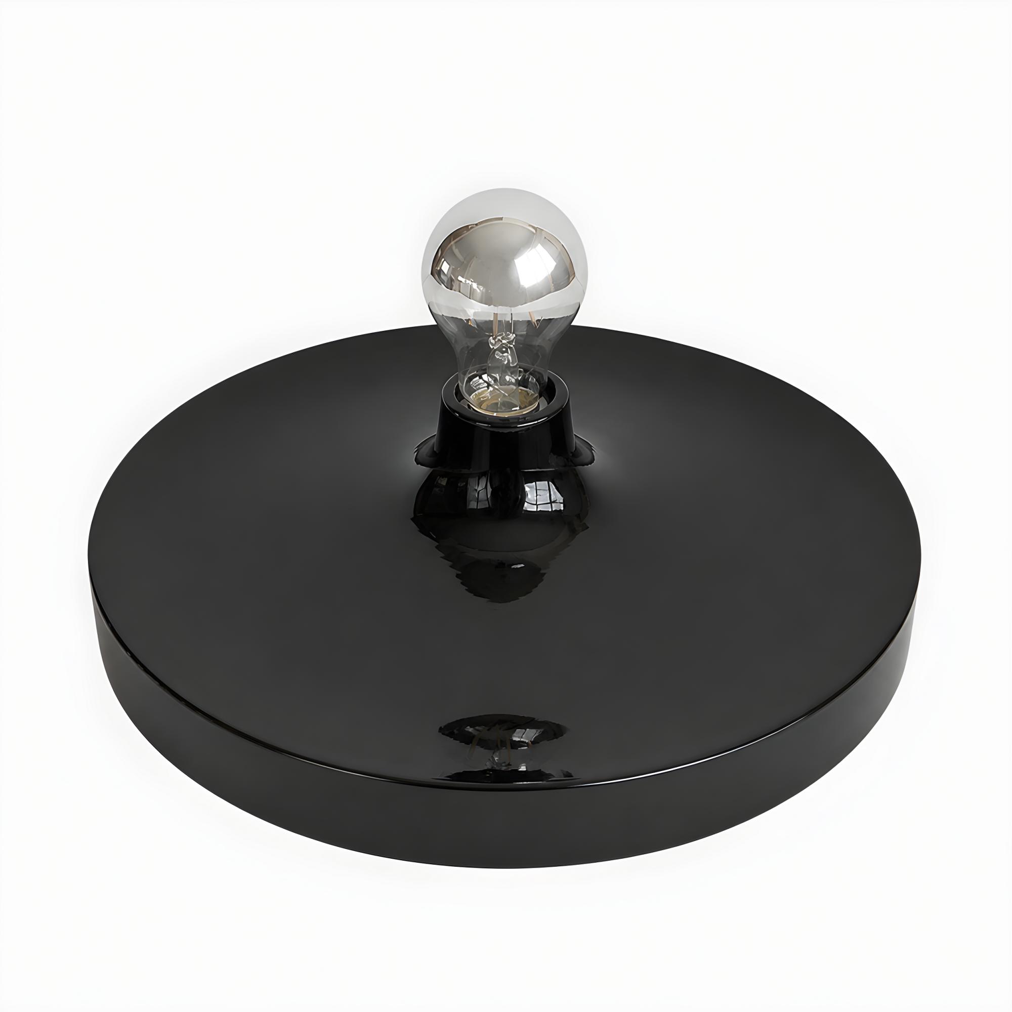 Flat Type / Black Space Age Disc Ceiling Lamp