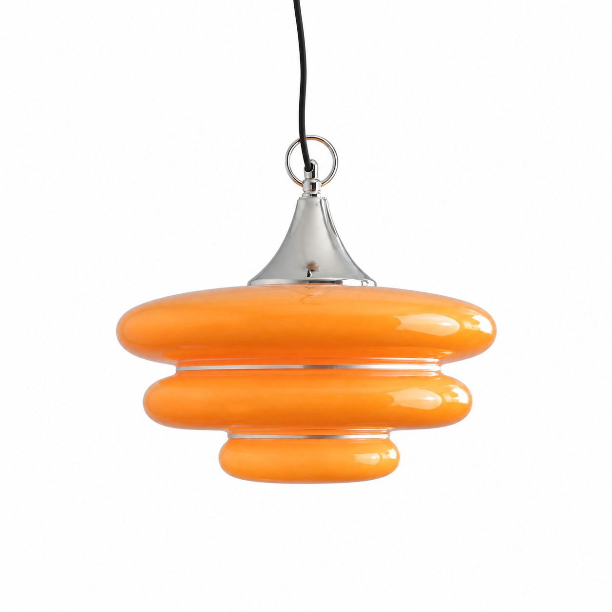Orange Layered Glass Pendant Light