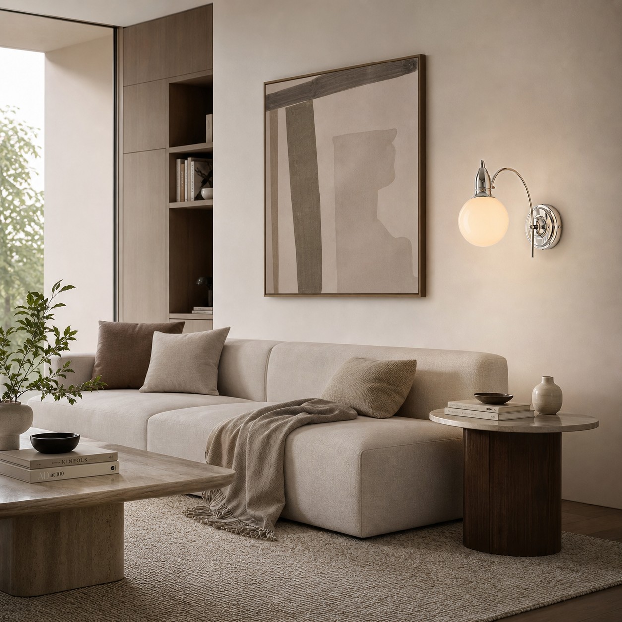 Bauhaus milk coffee glass wall lamp view 3