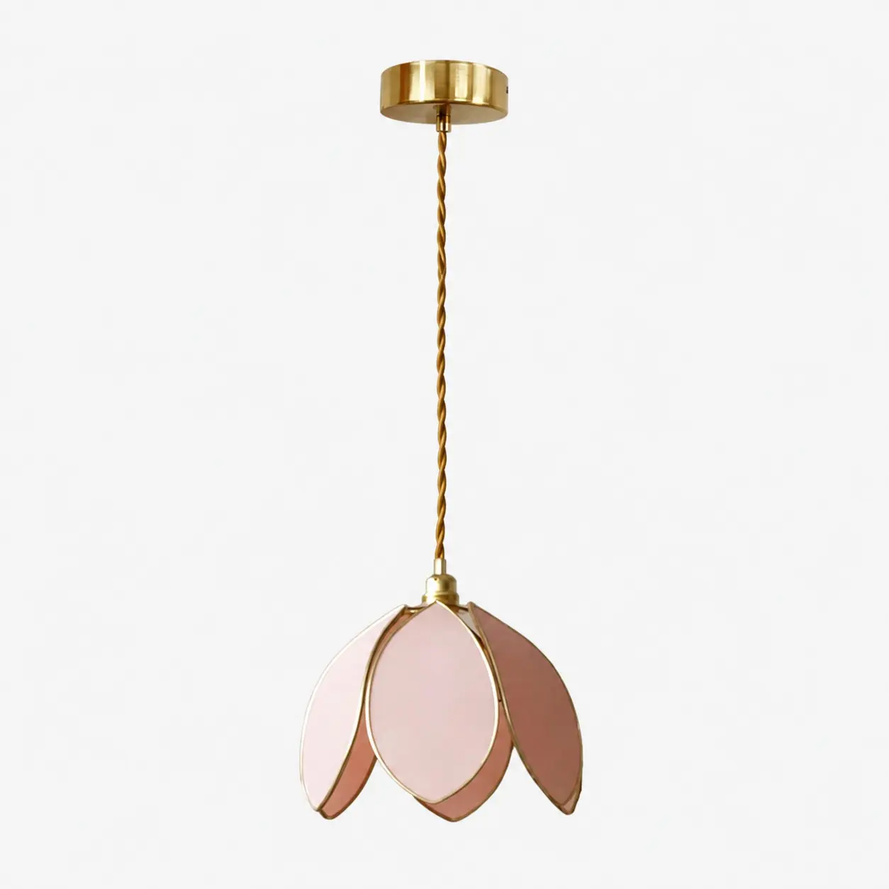 Pink petal pendant light