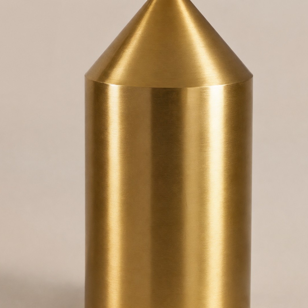 Close view of the golden conical transition