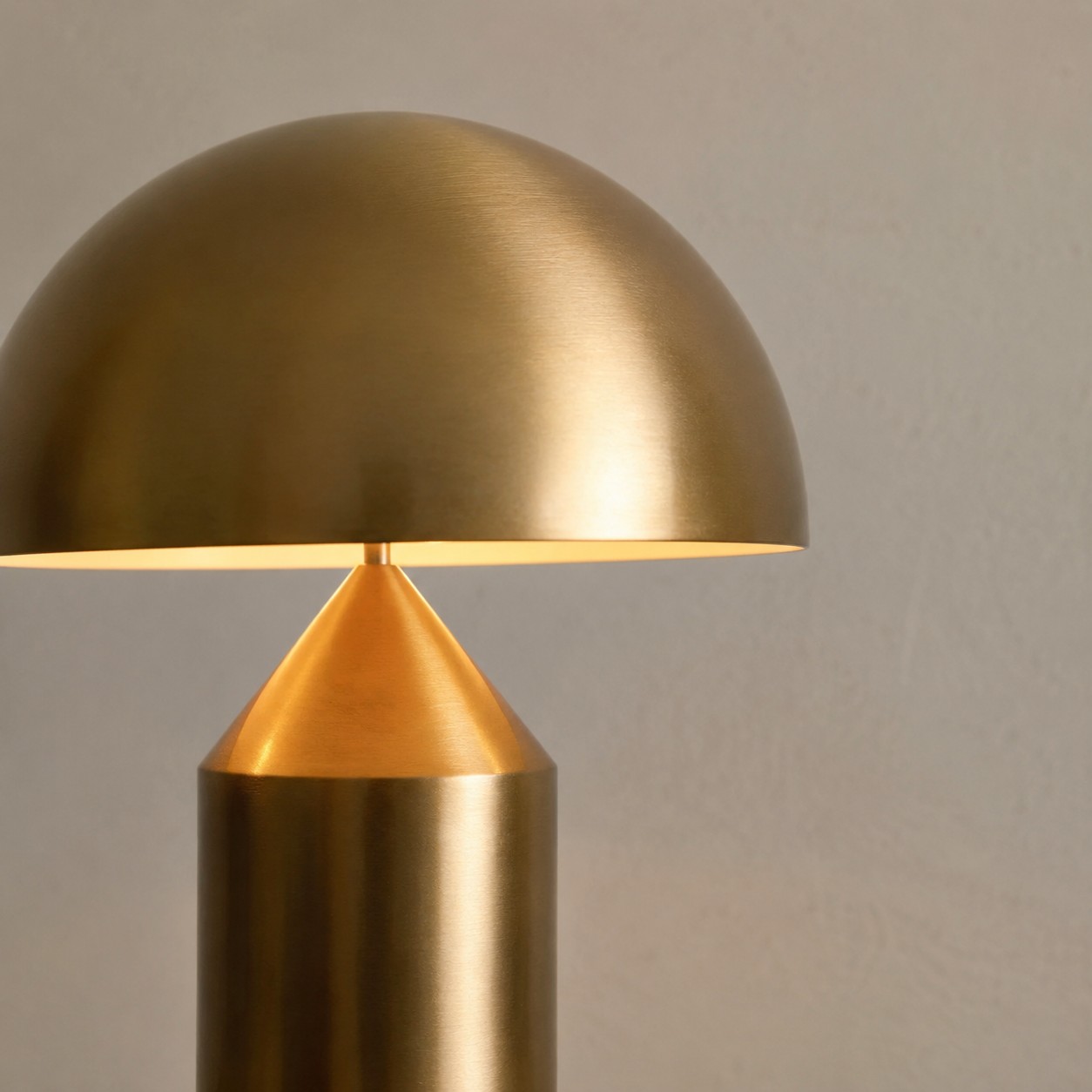 Golden dome shade and concealed light opening