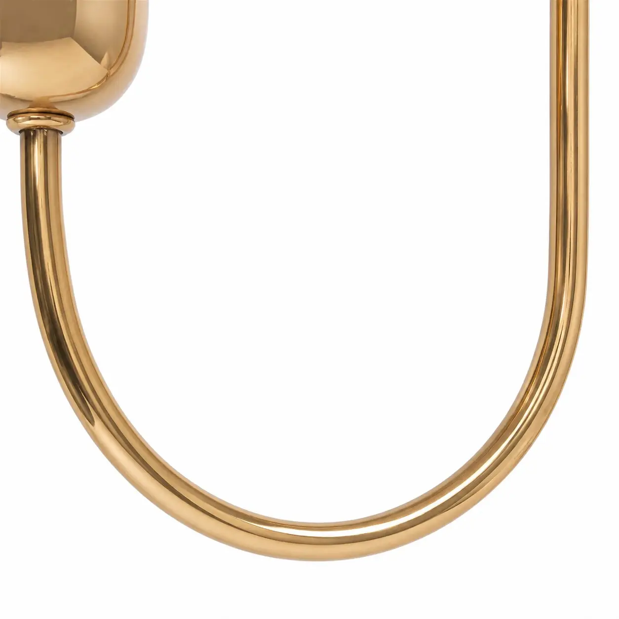 Curved copper arm and connection detail
