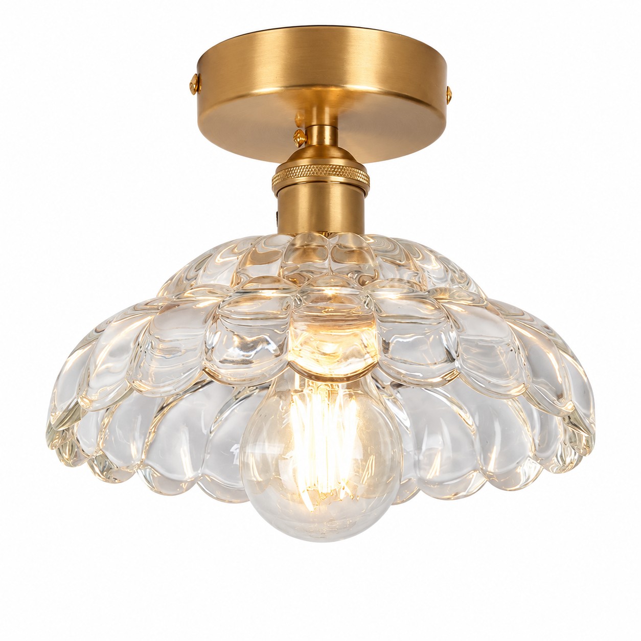Clear Puff-Skirt Ceiling Light