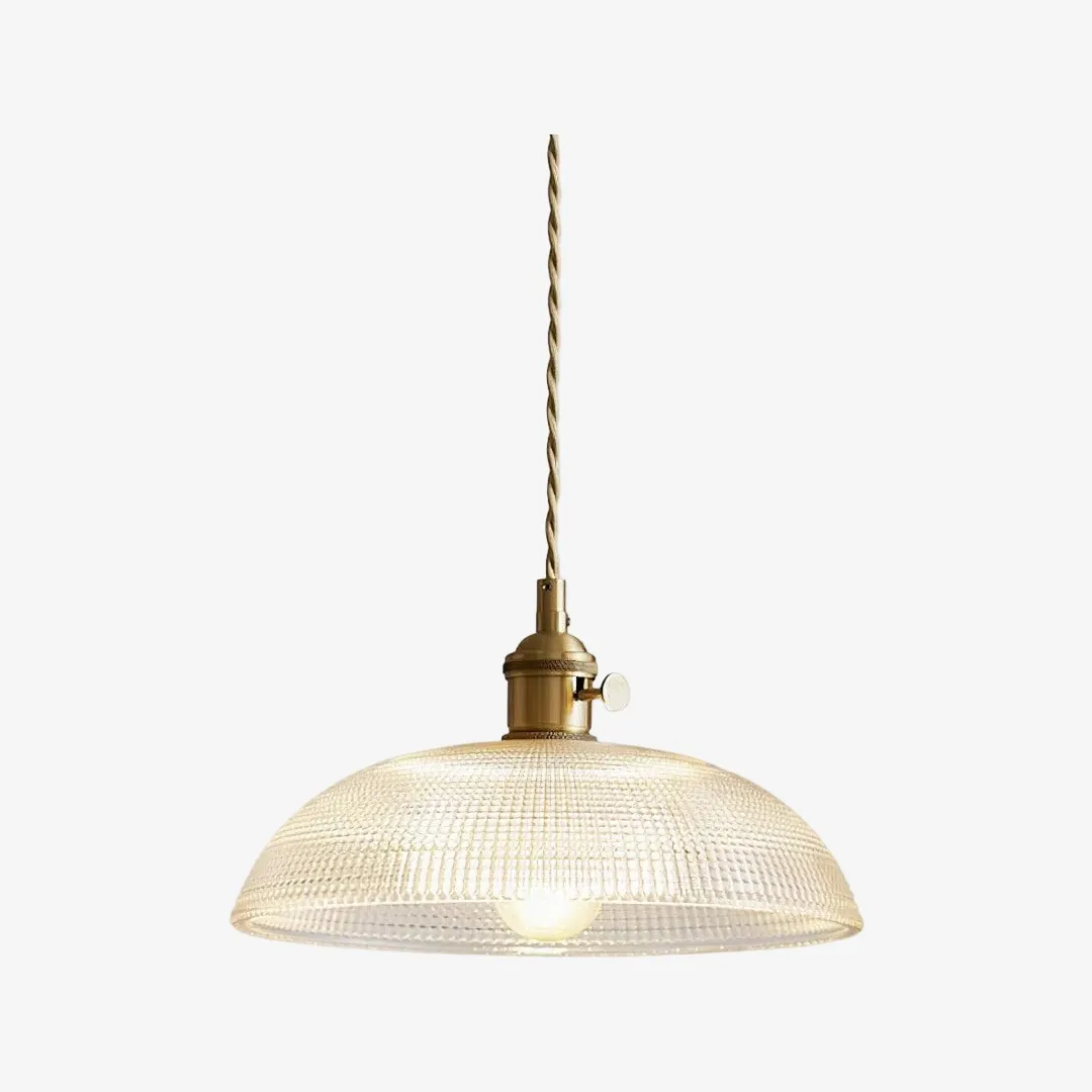 Velaris Ribbed Spiral Pendant Light - Modern Dome Pendant Lamp for Living Room K2288