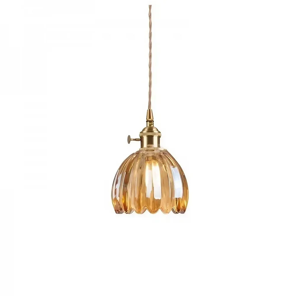 Vintage Glass Flower Pendant Light K18