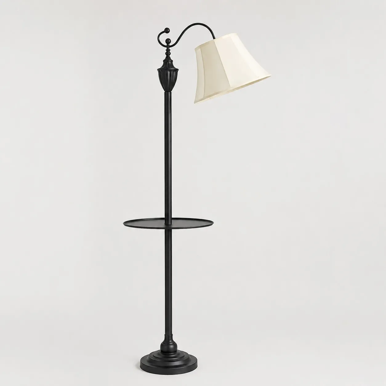 Boogvloerlamp van stof