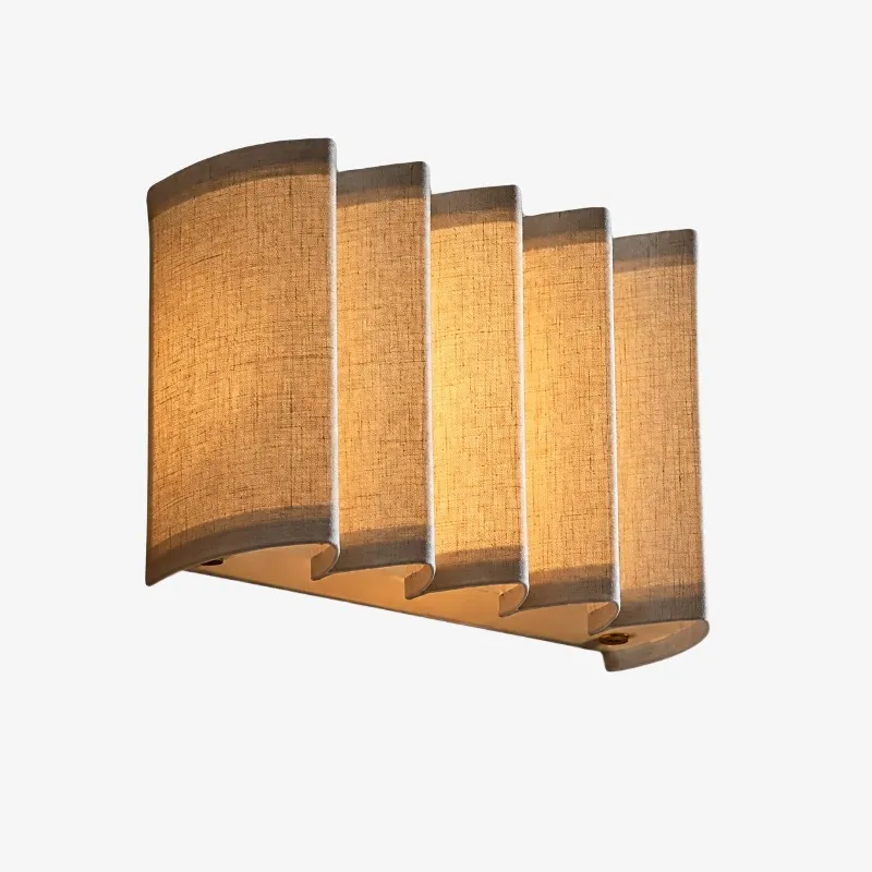 Golvende stoffen wandlamp