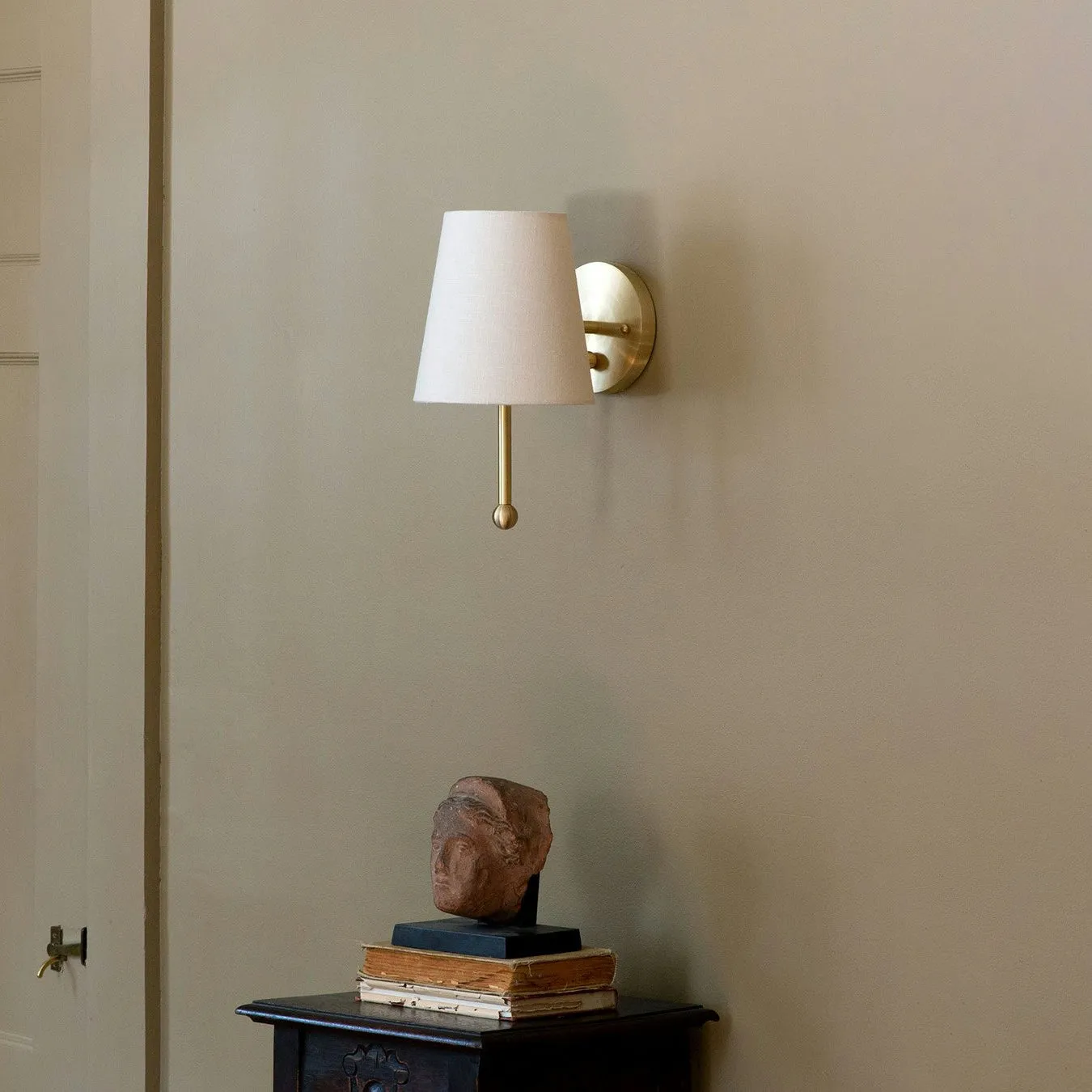 Wandlamp House met een linnen trommel