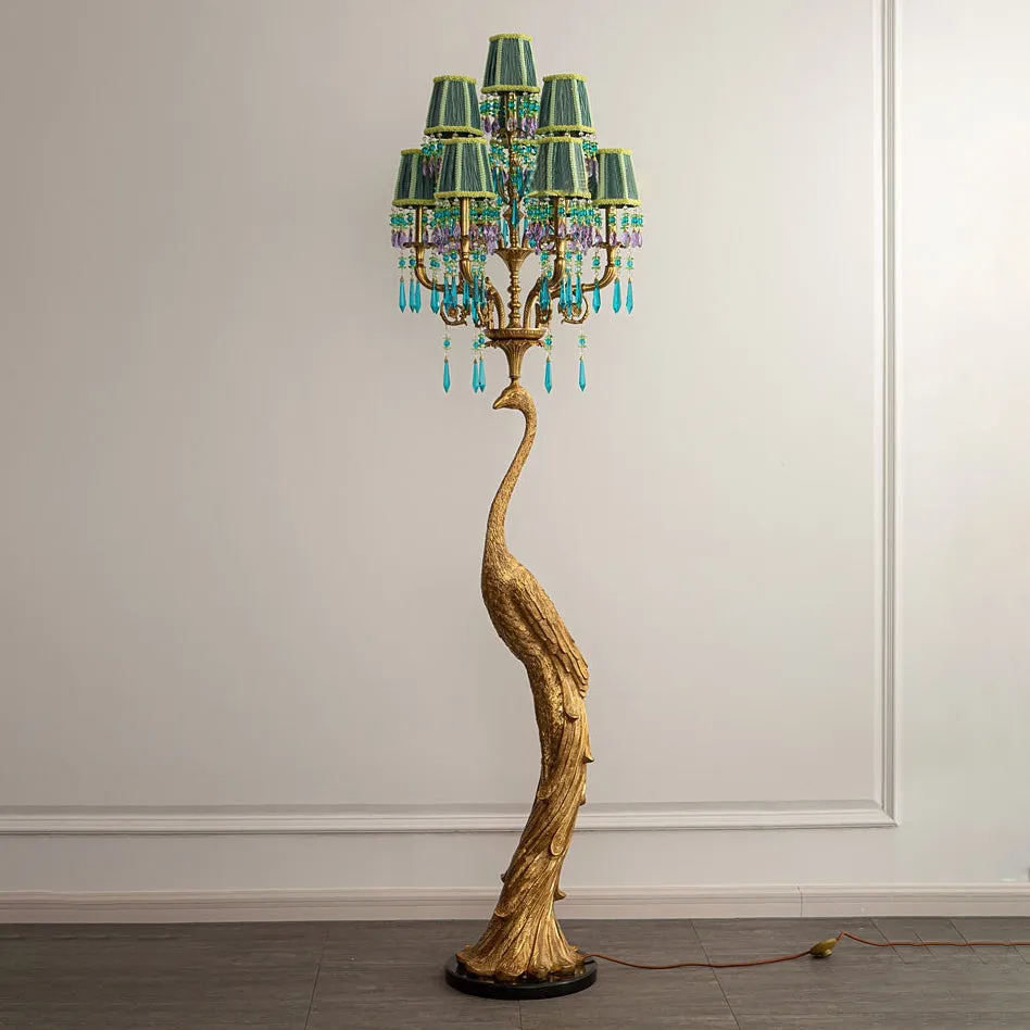 Perky Peacock Floor Lamp D761