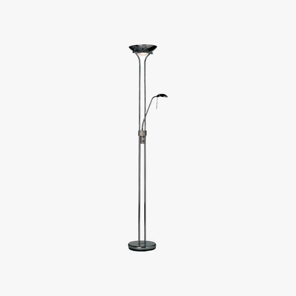 Linexis Art Deco Metal & Opal Glass Floor Lamp - Dual-Light Design for Modern Interiors K1910