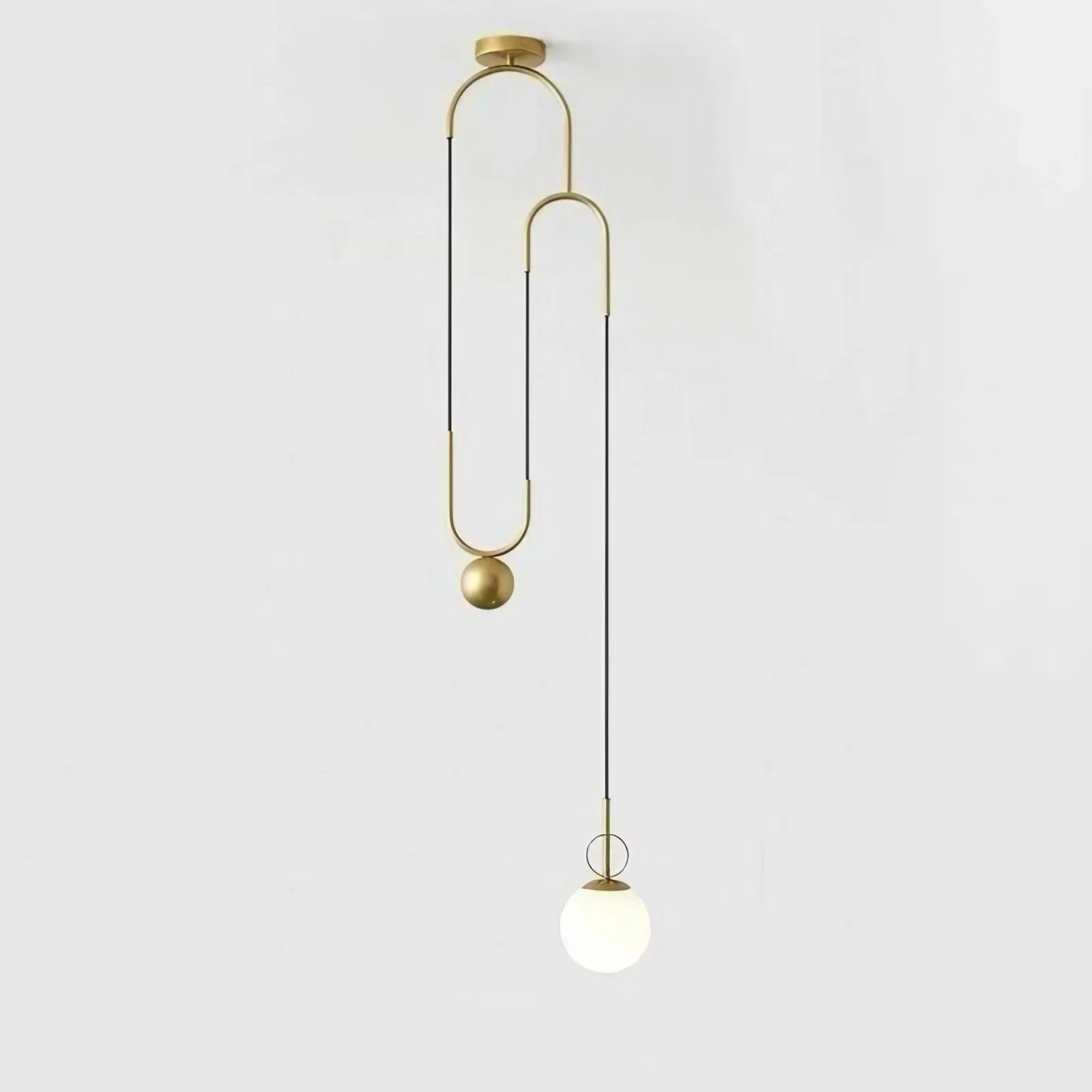Glass ball pendant lamp