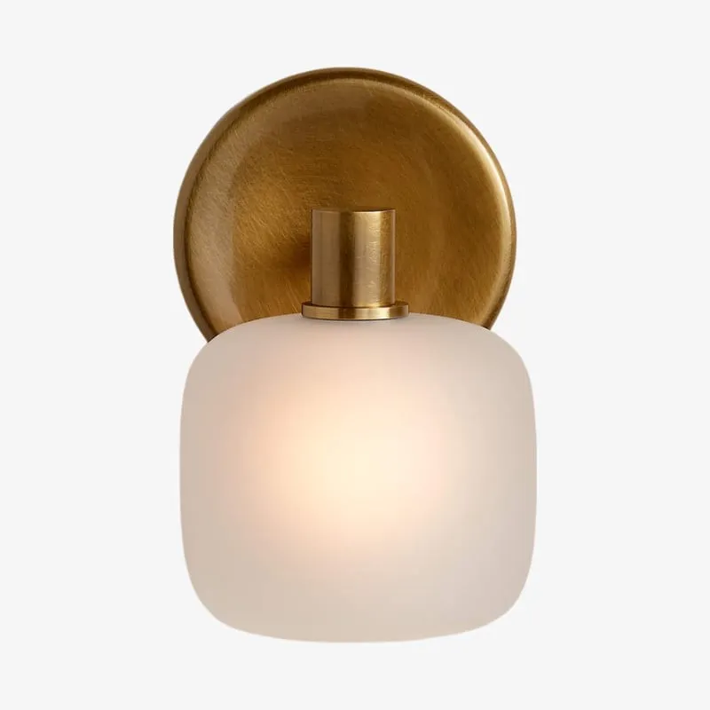 Lirra Modern Frosted Glass Wall Sconce - Minimalist Vanity Lighting for Bathroom K1714