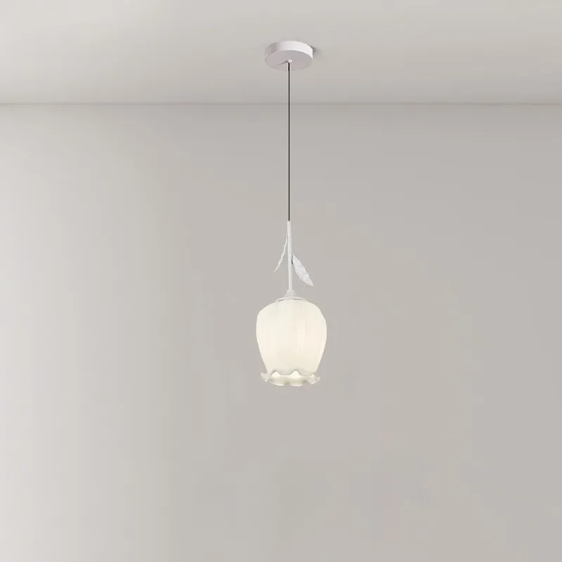 Flower Bud Milk Glass Pendant Light K14