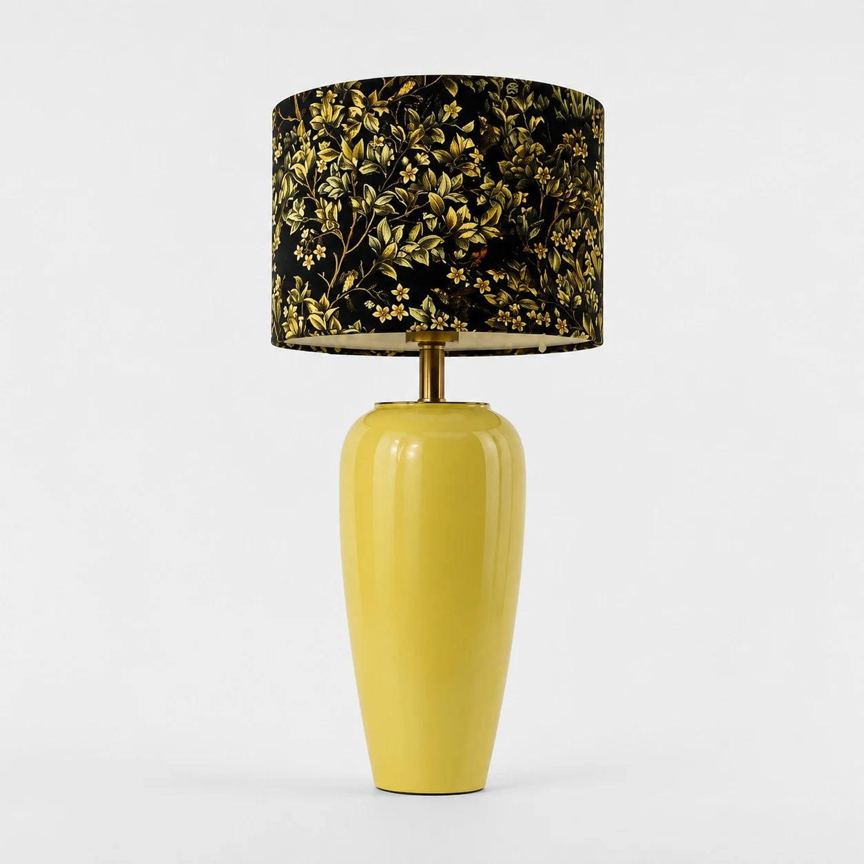 Żółty ceramic table lamp variant