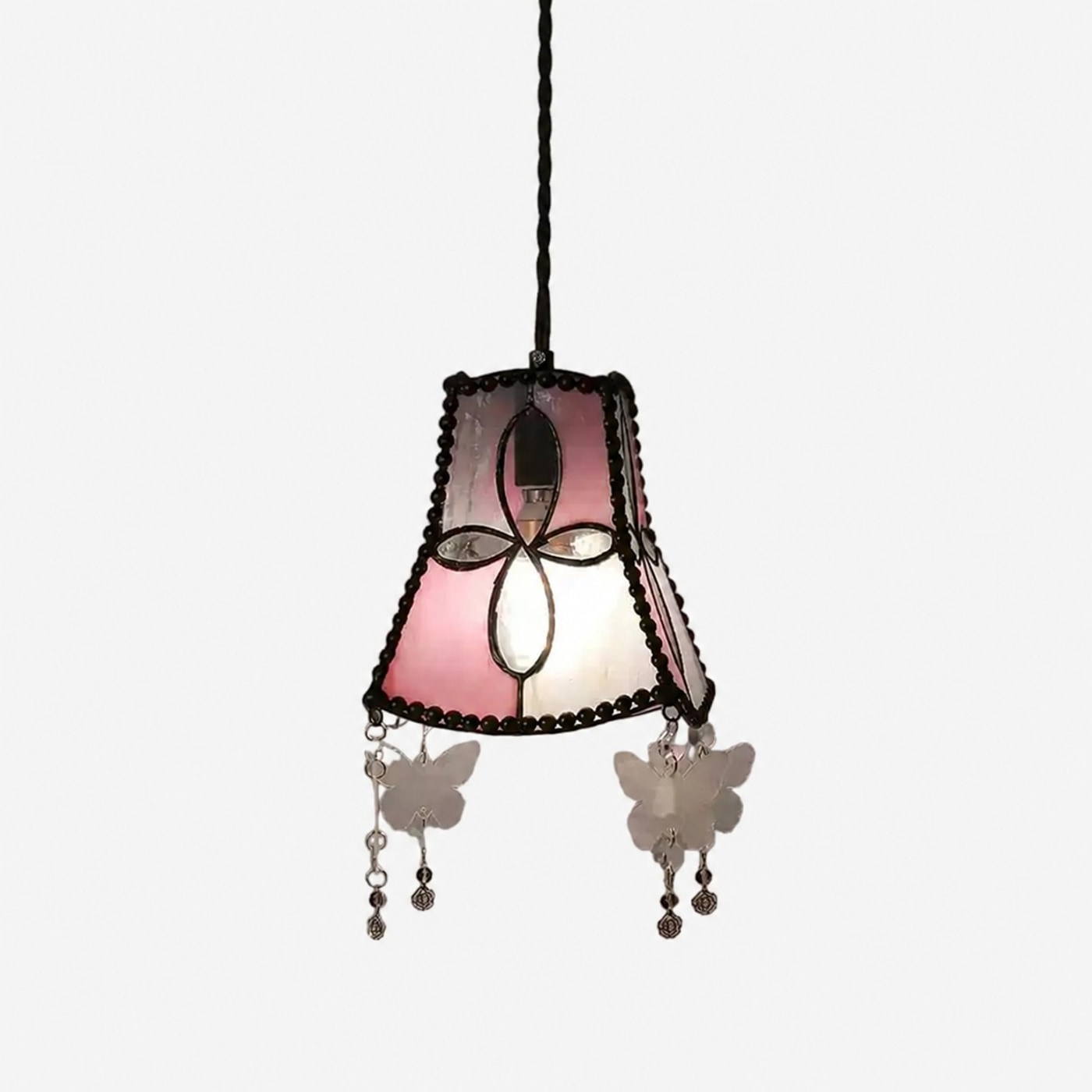 Lampadario a sospensione a forma di farfalla Sakura Pink Shell.